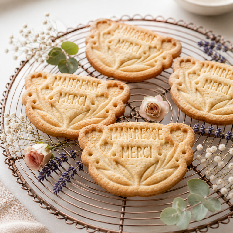 Emporte-pièce fin d’année scolaire personnalisé – Maîtresse, Maître, Nounou, ATSEM – Cadeau biscuits maison école