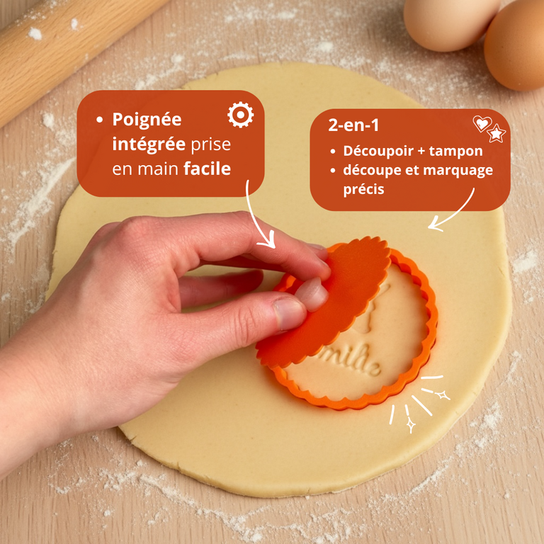Emporte-pièce citron Bonne Fête Maman – biscuit fait maison