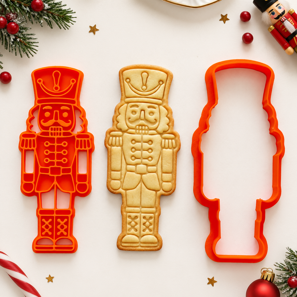 Emporte-pièce Casse-Noisette de Noël – Tampon pour biscuits sablés