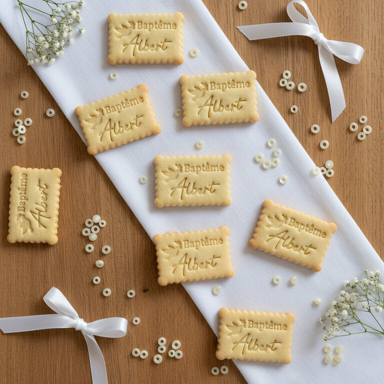 Emporte-pièce baptême personnalisé cadeaux invités biscuits personnalisés