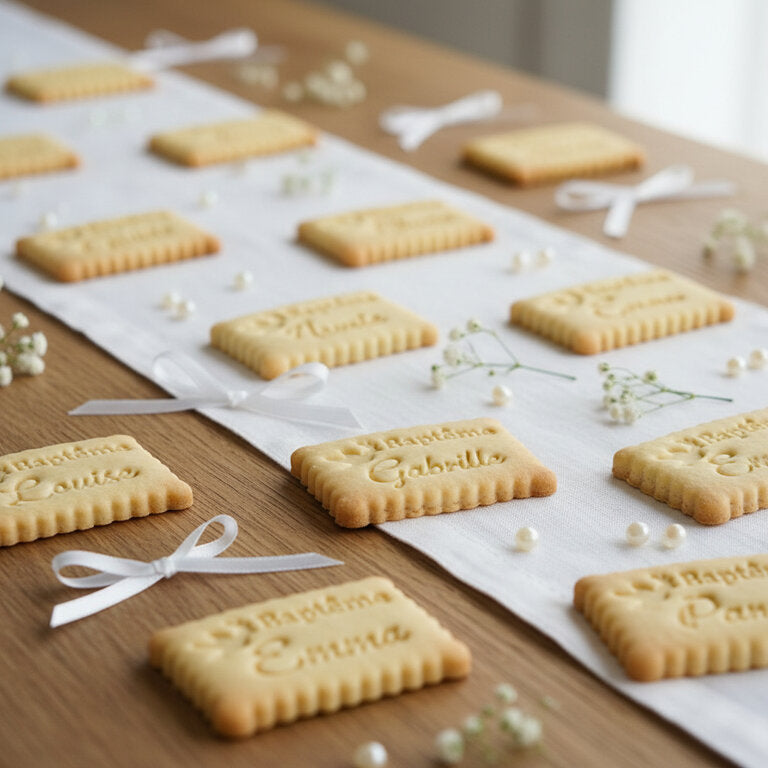 Emporte-pièce baptême personnalisé cadeaux invités biscuits personnalisés