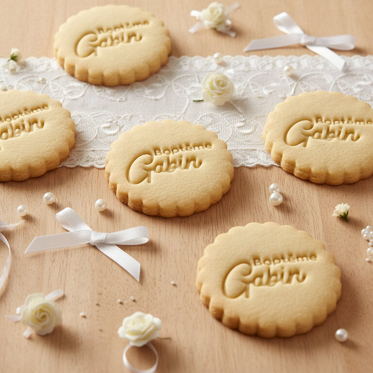 Emporte-pièce baptême personnalisé cadeaux invités biscuits personnalisés