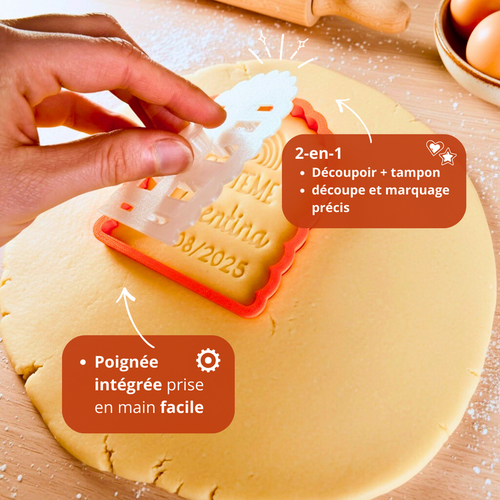 Emporte-pièce baptême personnalisé cadeaux invités biscuits personnalisés