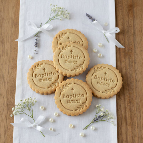 Emporte-pièce baptême personnalisé cadeaux invités biscuits personnalisés