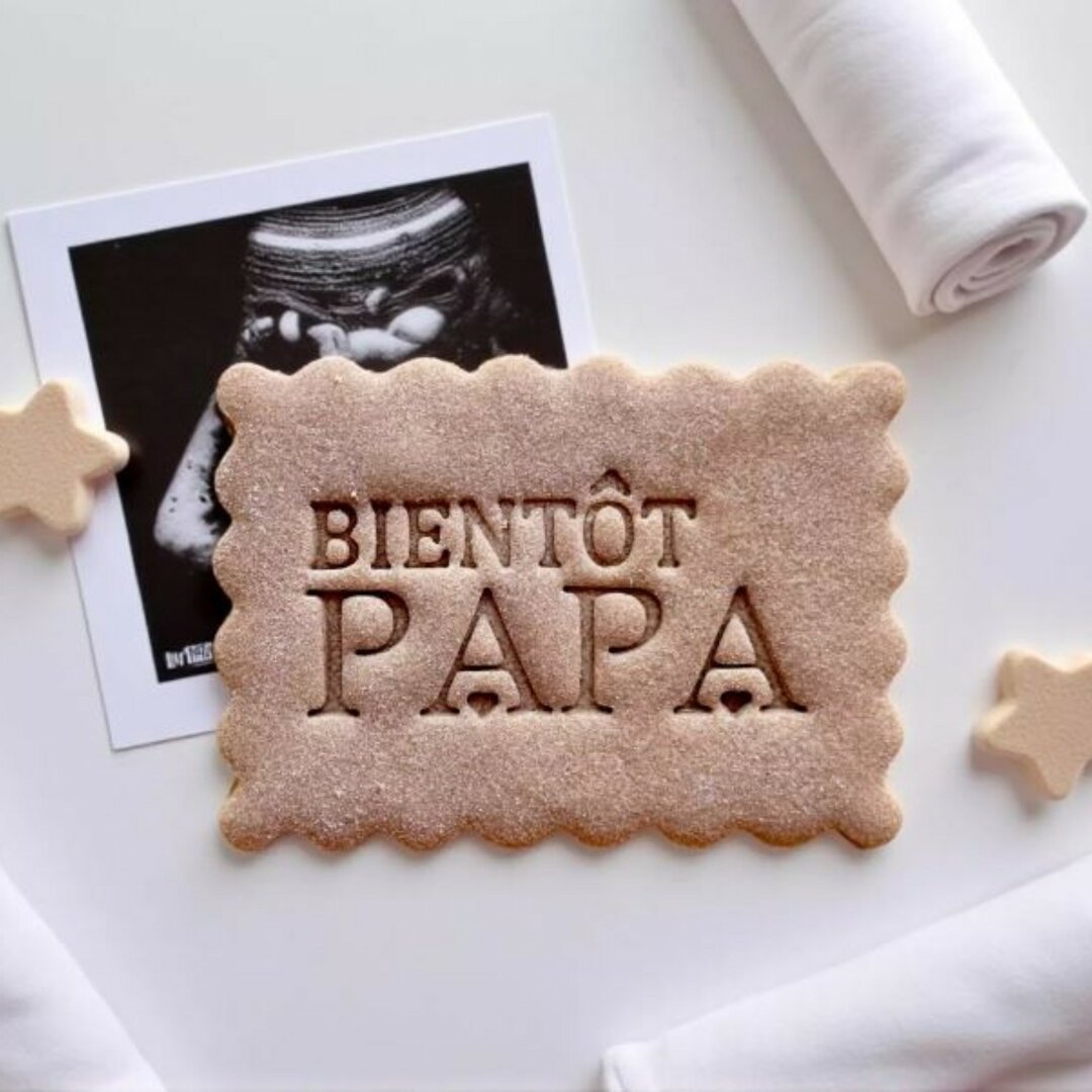 Emporte-pièce Bientôt papa annonce grossesse original