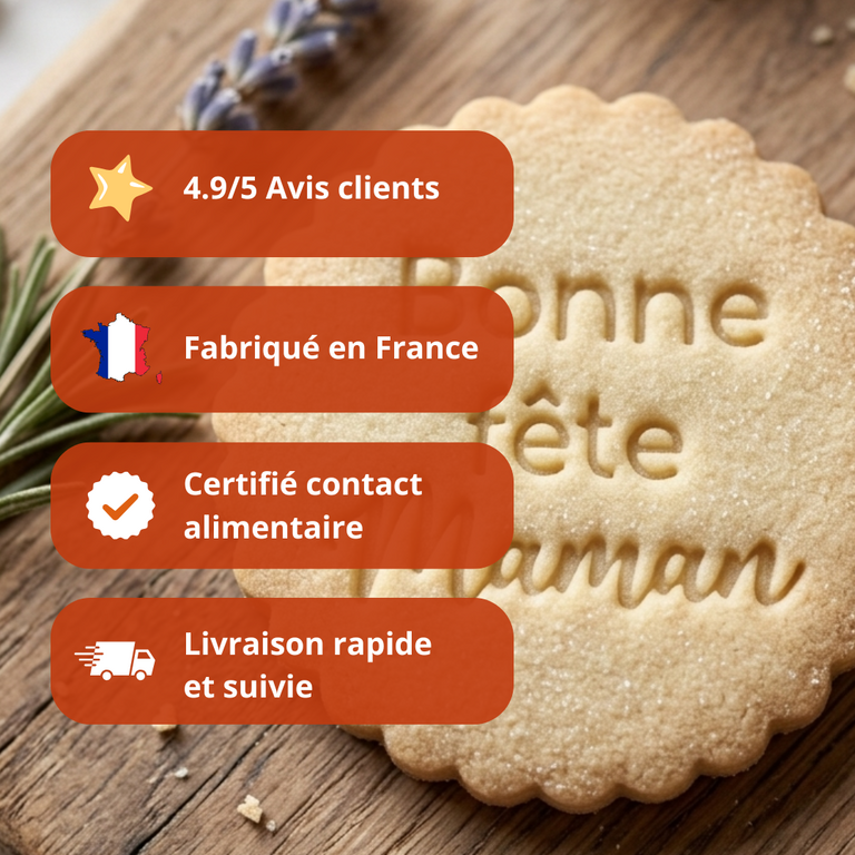 Emporte-pièce Bonne Fête Maman – biscuit fait maison