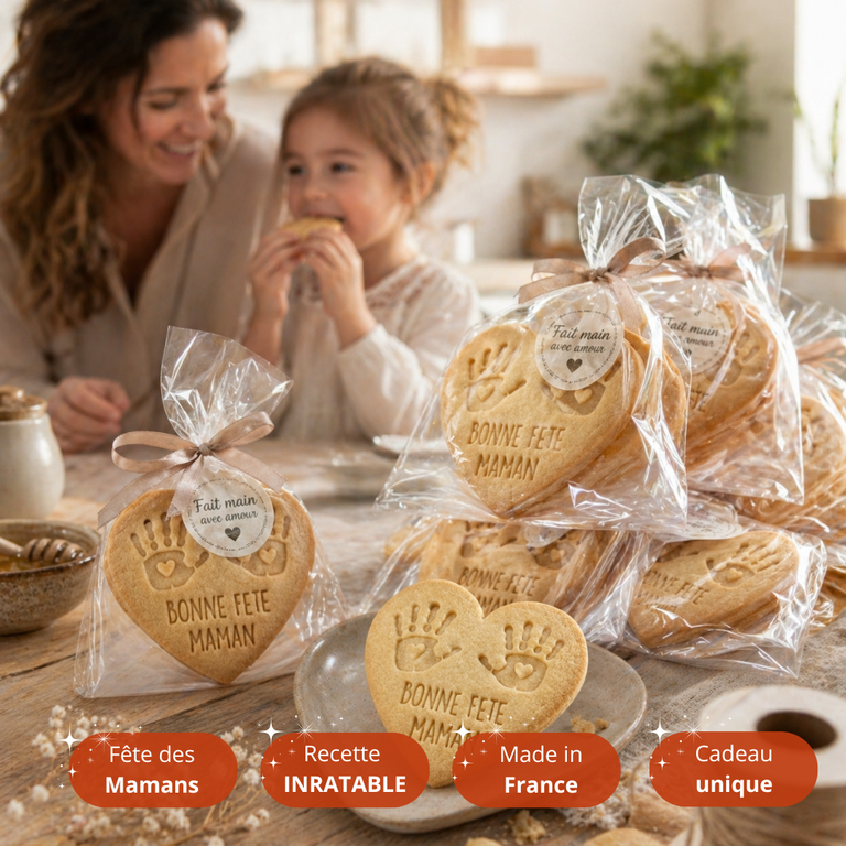 Emporte-pièce coeur empreintes de mains – cadeau Fête des Mères fait maison