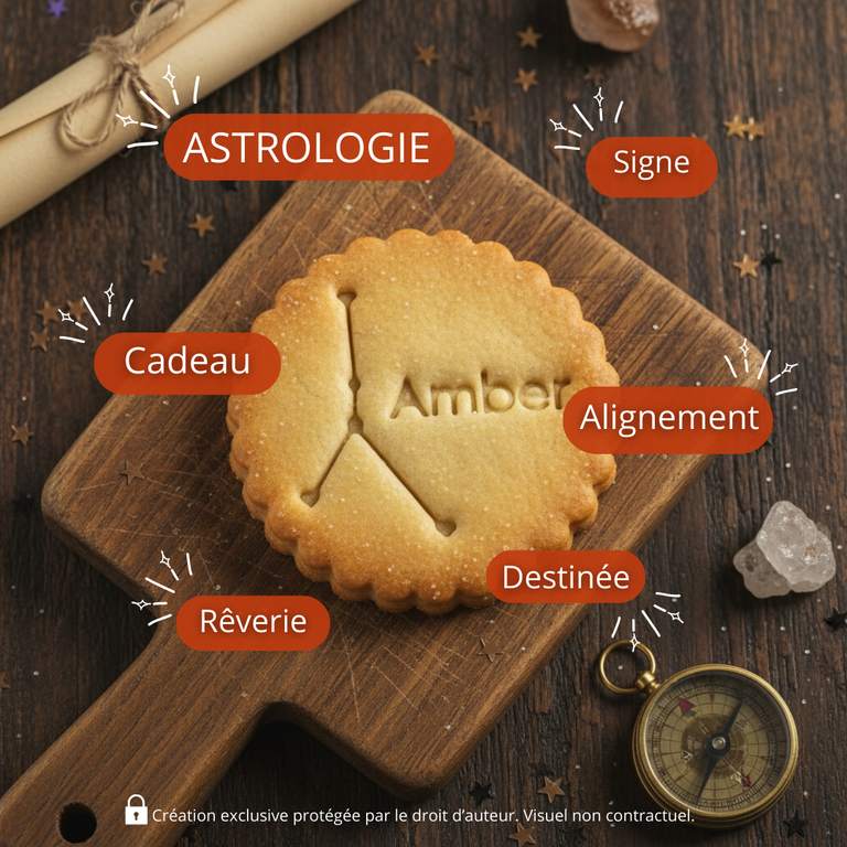 Emporte-pièce Constellation Cancer Personnalisé avec Prénom – Biscuit Astrologique