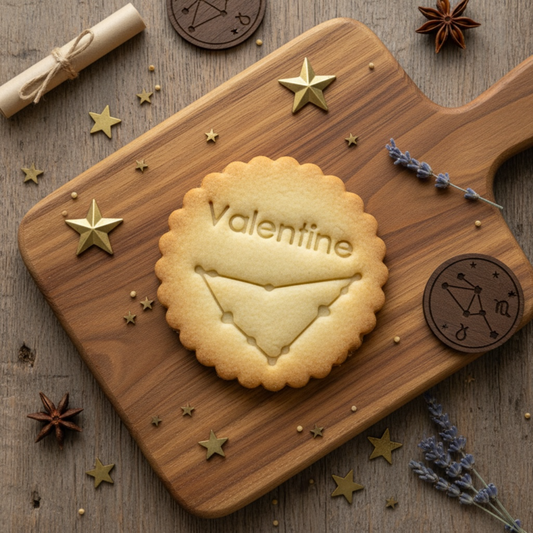 Emporte-pièce Constellation Gémeaux – Biscuits personnalisés avec prénom et cœurs