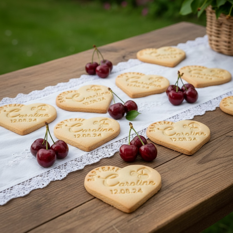 Emporte-pièce baptême personnalisé cadeaux invités biscuits personnalisés