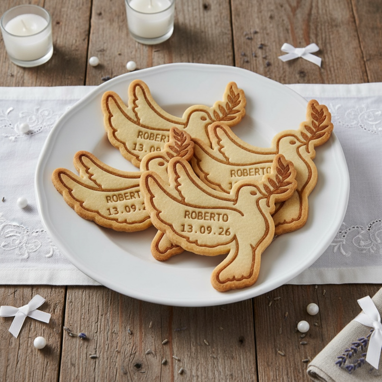 Emporte-pièce colombe personnalisé – cadeaux pour invités Baptême