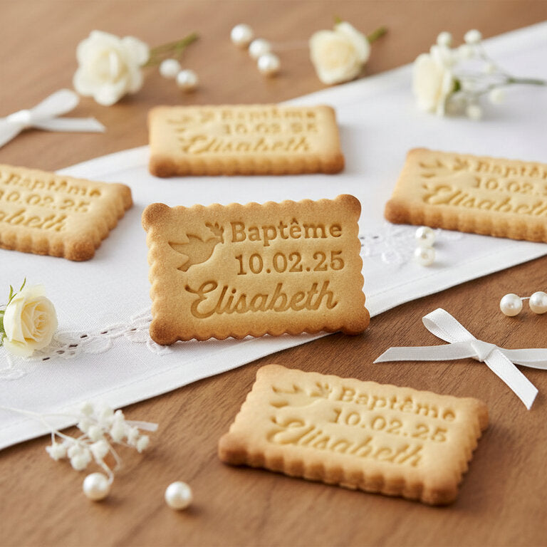 Emporte-pièce baptême personnalisé cadeaux invités biscuits personnalisés
