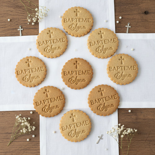 Emporte-pièce baptême personnalisé cadeaux invités biscuits personnalisés