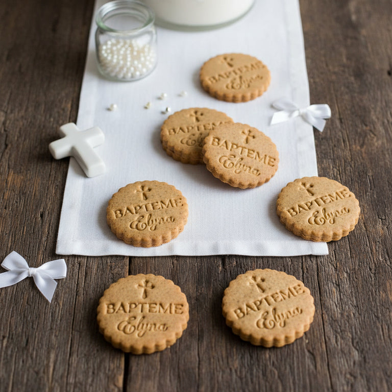 Emporte-pièce baptême personnalisé cadeaux invités biscuits personnalisés