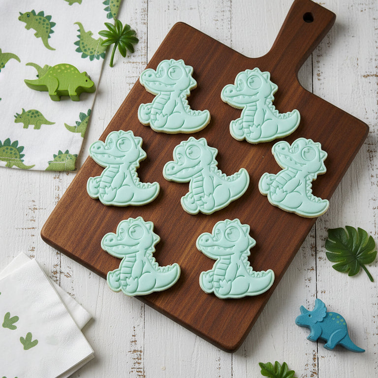 Emporte-pièce crocodile biscuit pour anniversaire à thème ou goûter