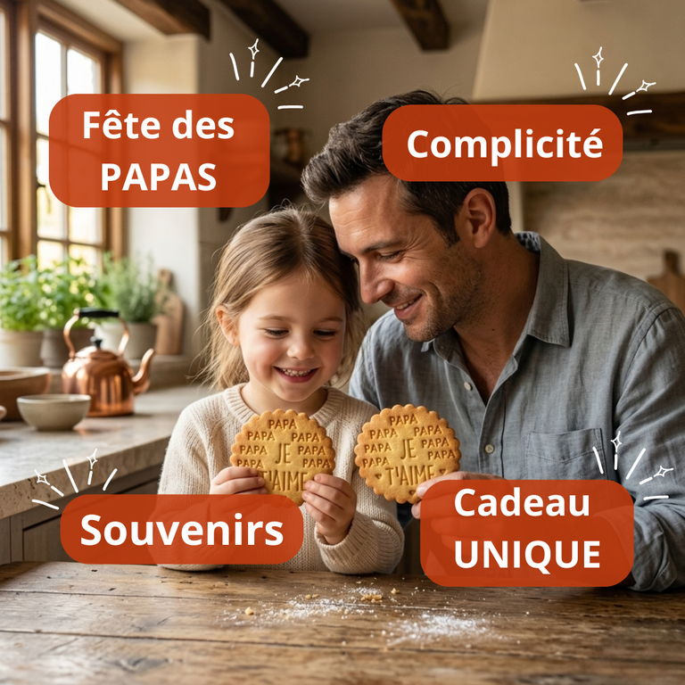 Emporte-pièce Papa je t’aime pour biscuits maison – Fête des Pères