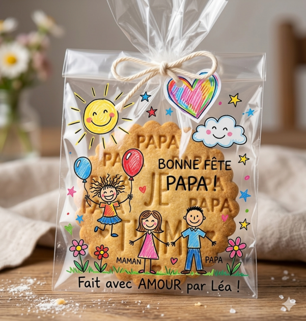 Emporte-pièce Papa je t’aime pour biscuits maison – Fête des Pères