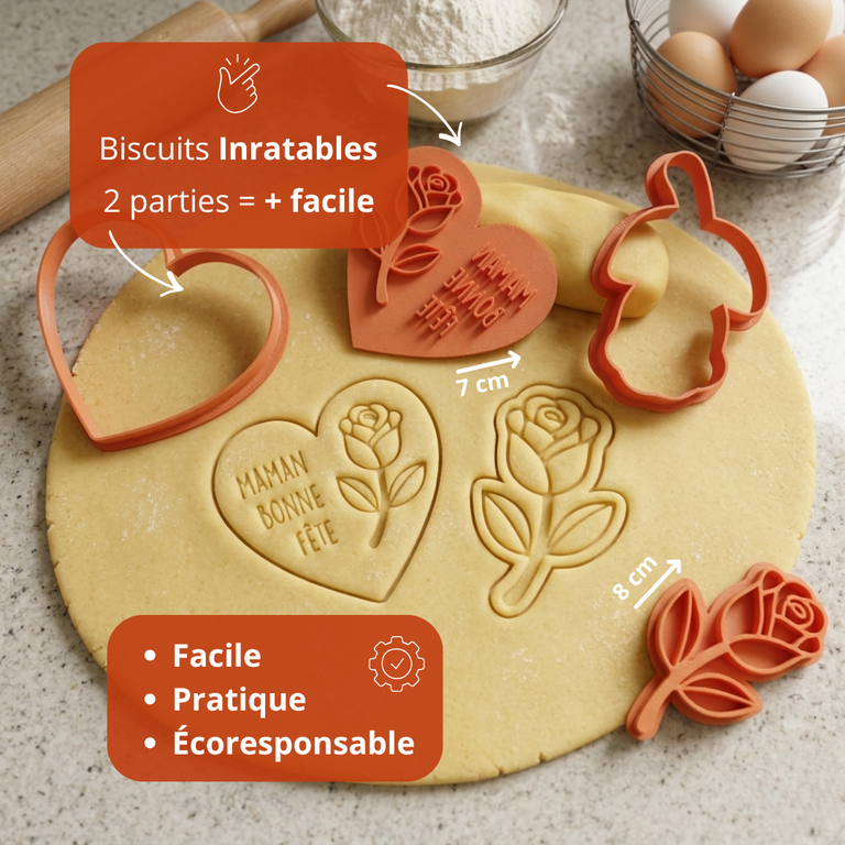 Emporte-pièces fête des mères cadeau pour maman kit fleurs