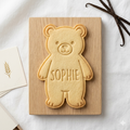 Emporte-pièce Ourson Personnalisé avec Prénom – Découpoir Biscuit Fabrication Française