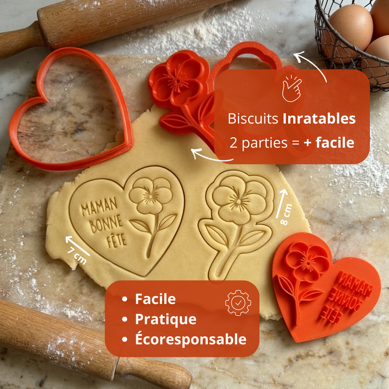 Emporte-pièces fête des mères cadeau pour maman kit fleurs