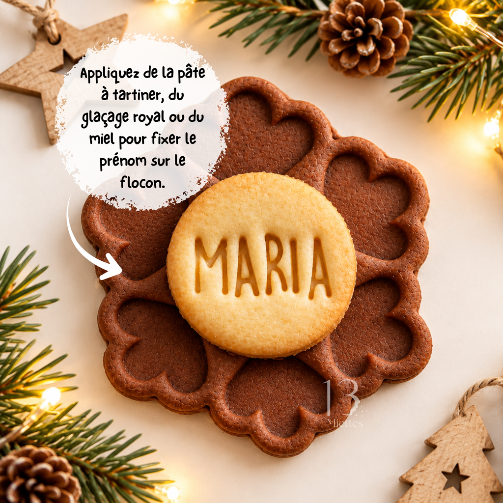 Kit flocon personnalisé de Noël