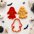 Emporte-pièce Fantôme Halloween avec Corset – Découpoir et Tampon pour Biscuits & Sablés 👻🎃