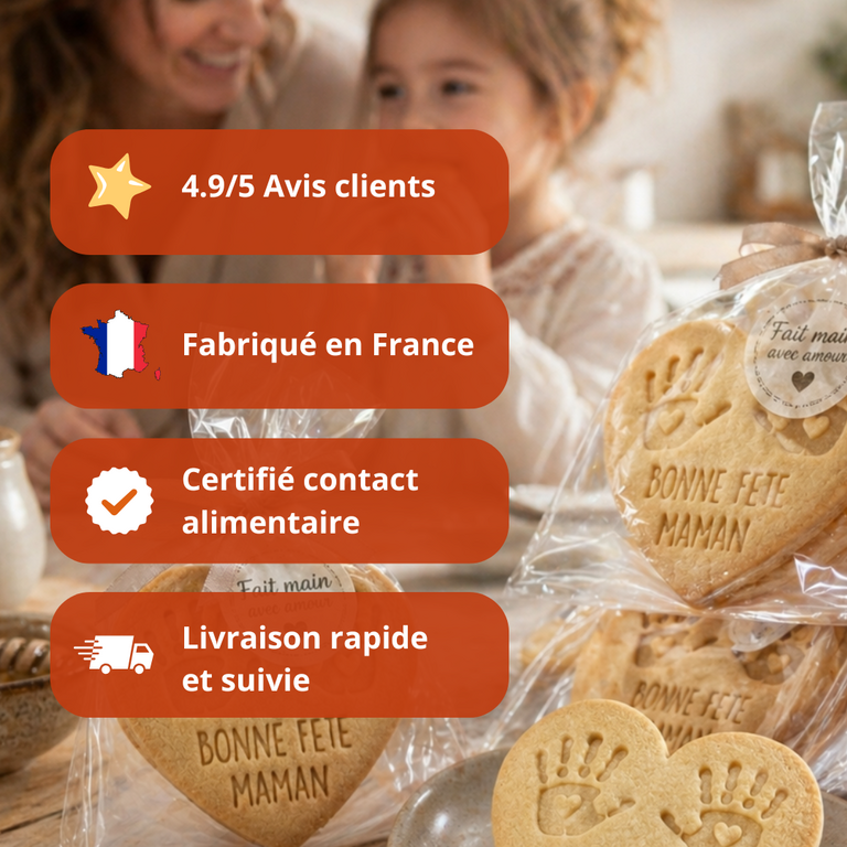 Emporte-pièce coeur empreintes de mains – cadeau Fête des Mères fait maison