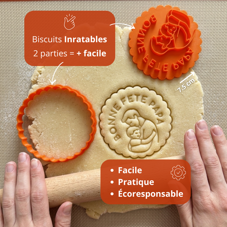 Emporte-pièce Fête des Pères Papa – Biscuit original idée cadeau gourmand