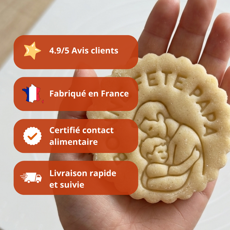 Emporte-pièce Fête des Pères Papa – Biscuit original idée cadeau gourmand