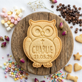 Emporte-pièce baptême personnalisé hibou