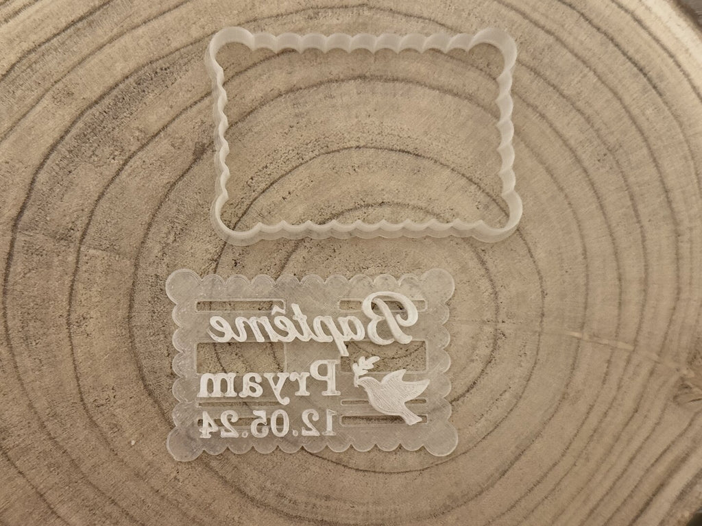 Emporte-pièce baptême personnalisé cadeaux invités biscuits personnalisés petit-beurre