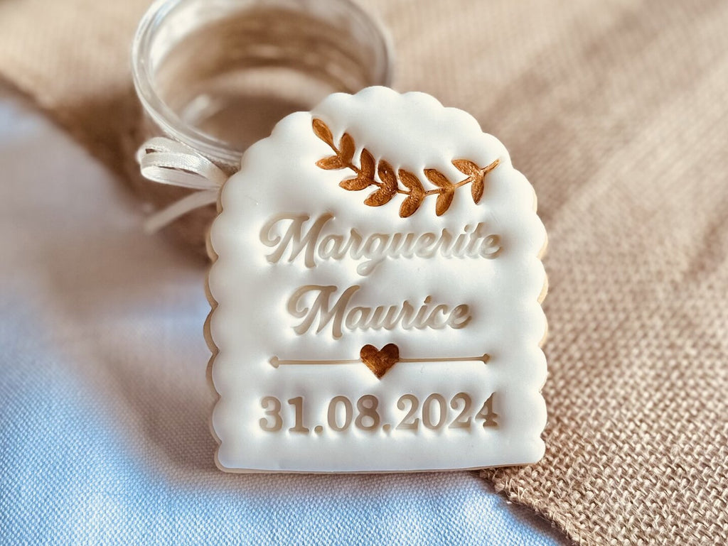 Emporte-pièce Mariage personnalisé cadeaux invités biscuits personnalisés