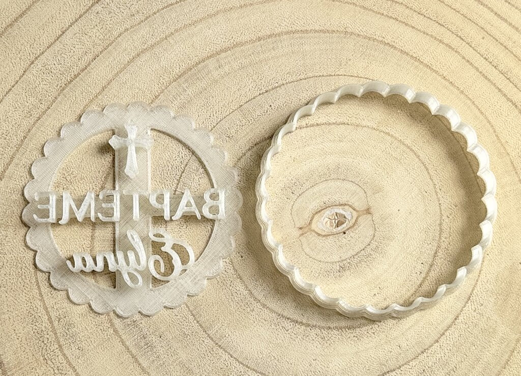 Emporte-pièce baptême personnalisé cadeaux invités biscuits personnalisés