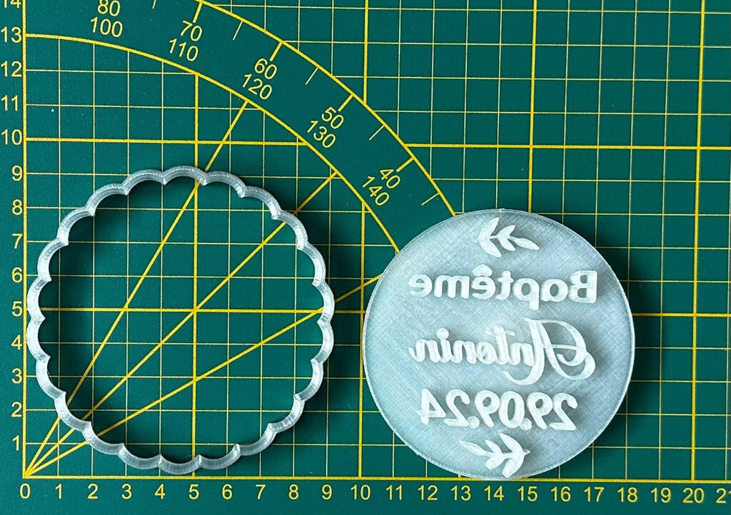 Emporte-pièce Baptême personnalisé cadeaux invités biscuits personnalisés eliso