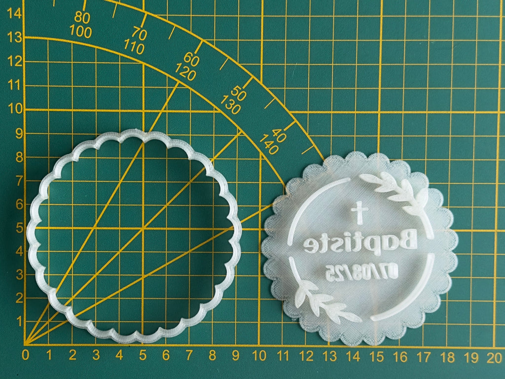 Emporte-pièce baptême personnalisé cadeaux invités biscuits personnalisés