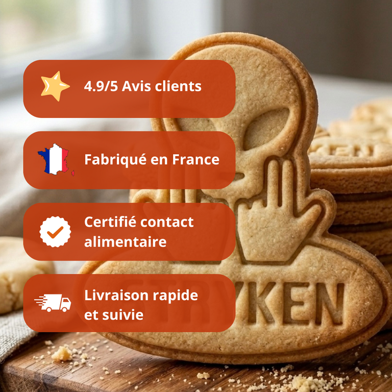 Emporte-pièce Alien Personnalisé avec Prénom – Biscuit Enfant – Style Rap Français / Culture Urbaine – Découpoir Pâtisserie 3D