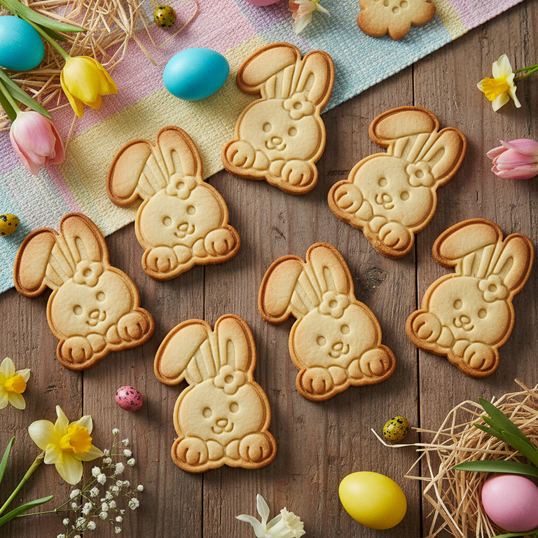 Emporte-pièce lapin avec fleur