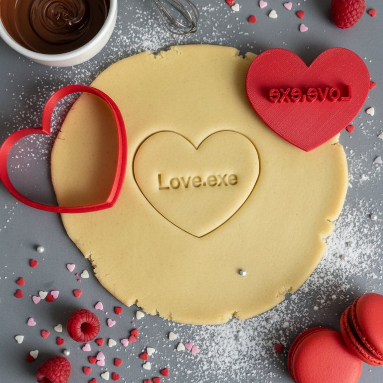 Emporte-pièce Cœur – Love.exe – Saint valentin
