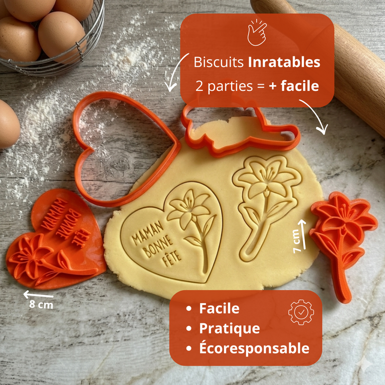 Emporte-pièces fête des mères cadeau pour maman kit fleurs