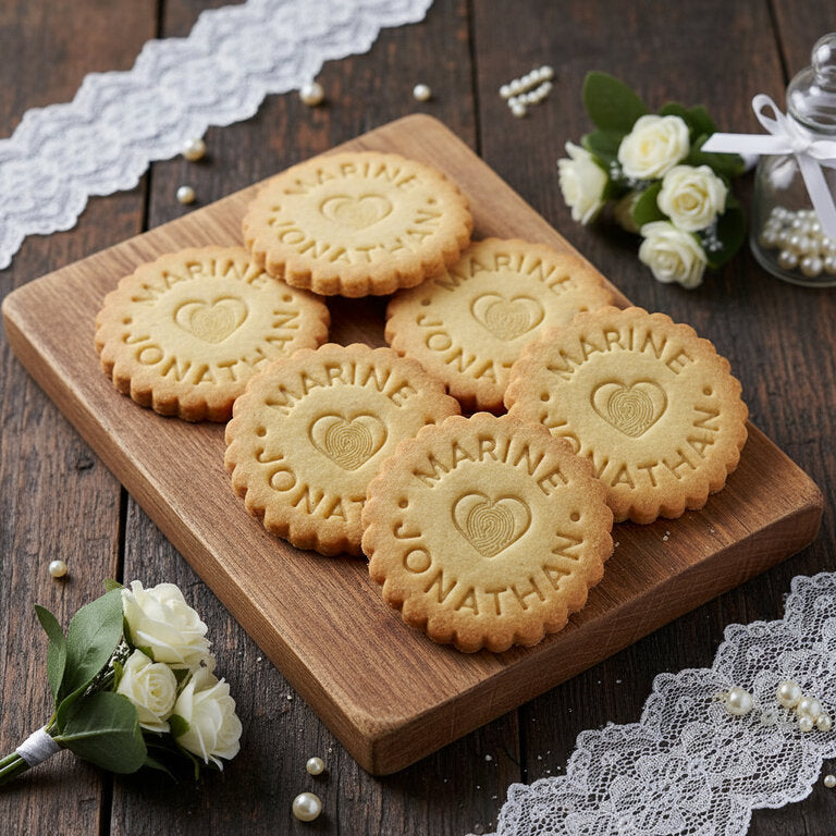 Emporte-pièce mariage personnalisé – Créez des biscuits d’amour uniques
