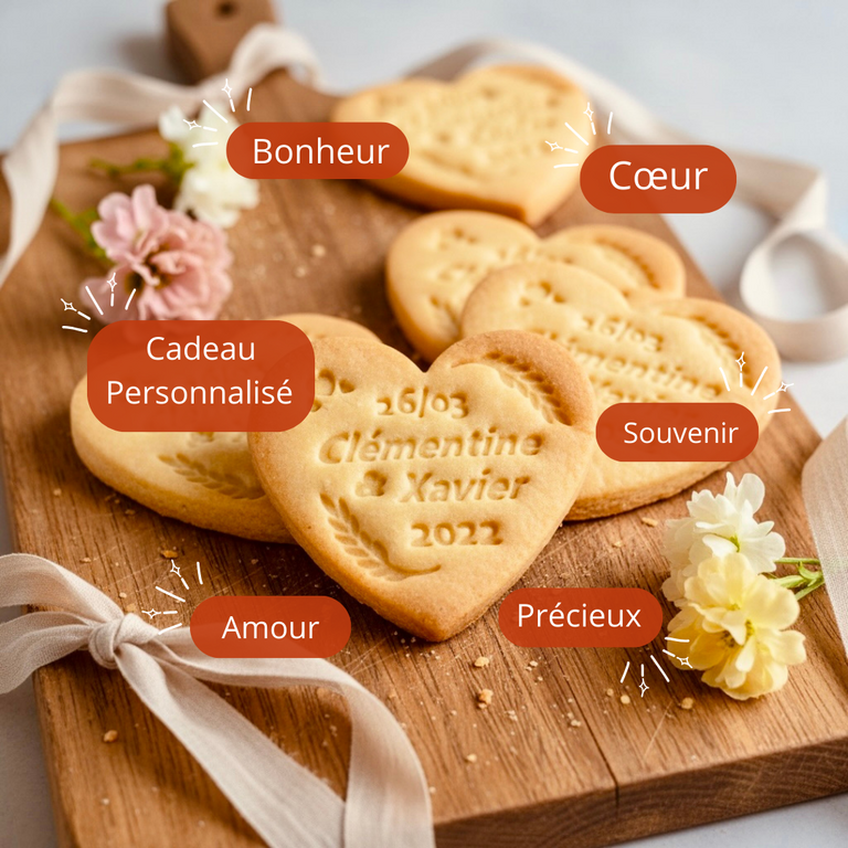 Emporte-Pièce mariage personnalisé cadeaux invités biscuits personnalisés