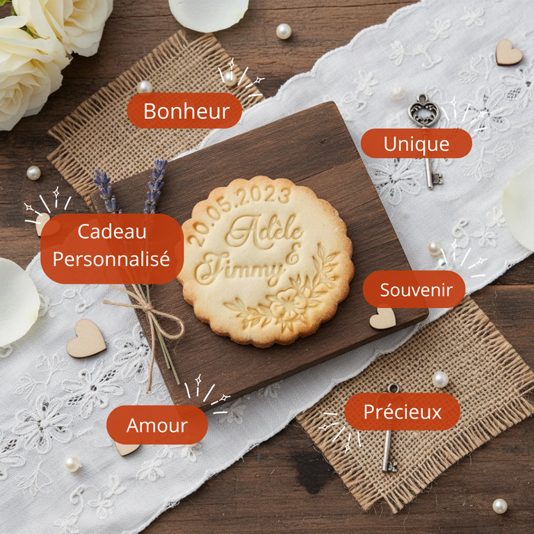 Emporte-Pièce mariage personnalisé cadeaux invités biscuits personnalisés