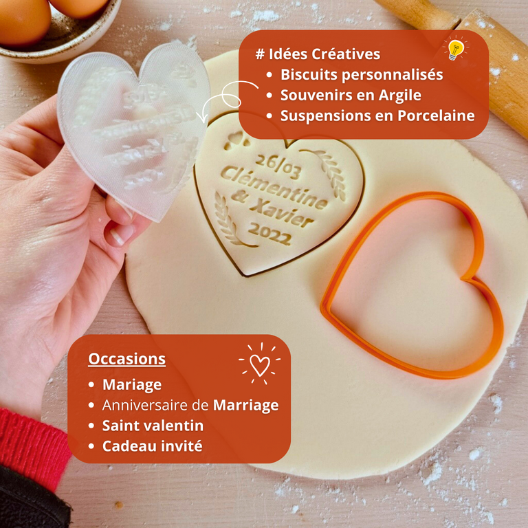 Emporte-Pièce mariage personnalisé cadeaux invités biscuits personnalisés