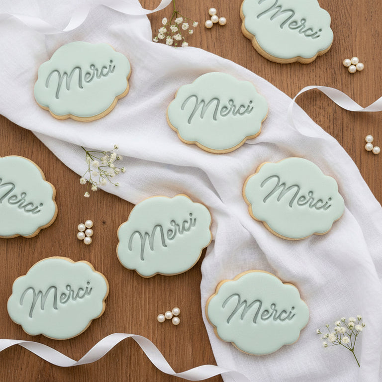 Emporte-pièce Merci mariage baptême anniversaire
