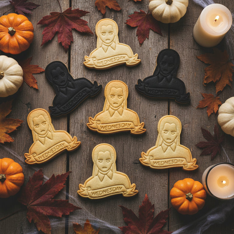 Emporte-pièce Mercredi Addams personnalisé pour anniversaire halloween fête à thème