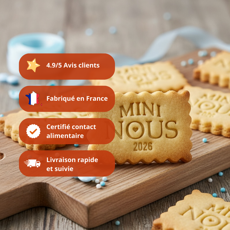 Emporte-pièce Annonce Grossesse Mini nous – Biscuit Petit Beurre Personnalisé