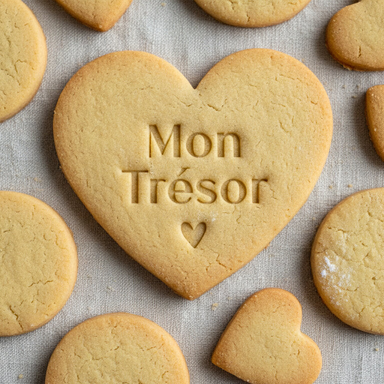 Emporte-pièce Cœur « Mon trésor » – Duo Découpoir & Tampon ❤️ Saint Valentin