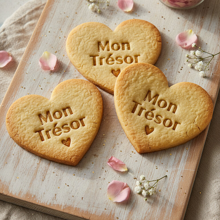 Emporte-pièce Cœur « Mon trésor » – Duo Découpoir & Tampon ❤️ Saint Valentin