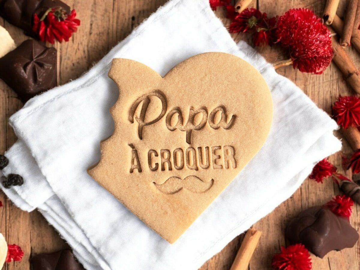 Emporte-pièce Papa à Croquer Cœur – Cadeau Fête des Pères Original