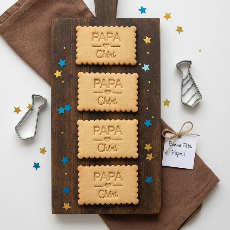 Emporte-pièce Petit Beurre Papa Chéri – Biscuits Maison Fête des Pères